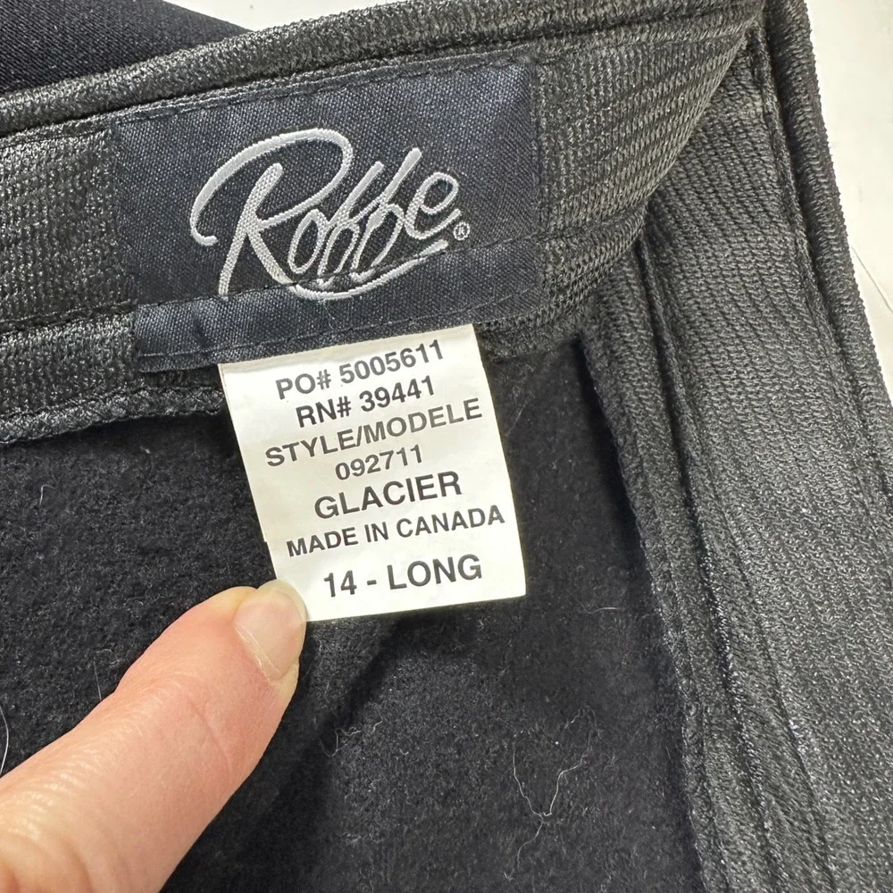 ROFFE Stirrup Ski Pants High Waist Flare Leg Womens‎ 14-LONG Wool Blend Fleece